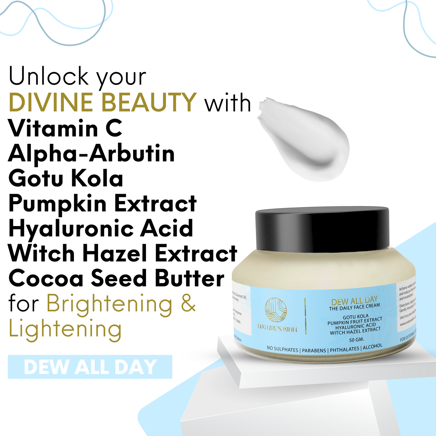 Nature's Kinn Brightening Face Cream & Serum Combo Pack for Women