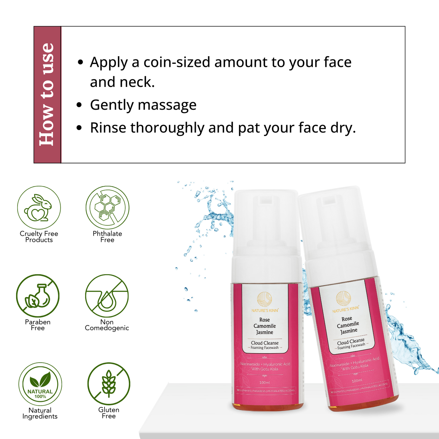 Cloud Cleanse Foaming Facewash - Rose, Chamomile & Jasmine