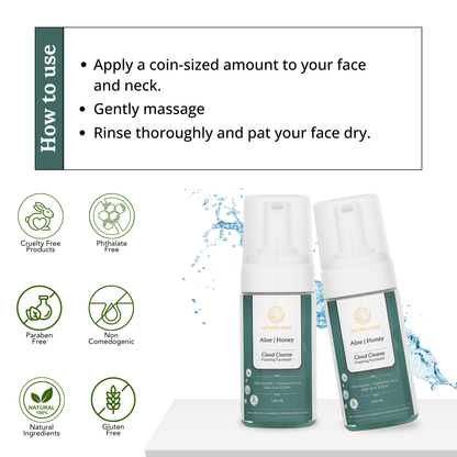 Cloud Cleanse Foaming Face Wash – Aloe & Honey
