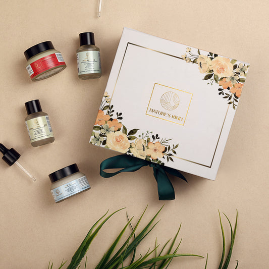Nature's Kinn Brightening & Anti-Ageing Skincare Gift Set – Combo of 4: Face Cream, Night Cream, Face Brightening Serum & Anti-Ageing Serum