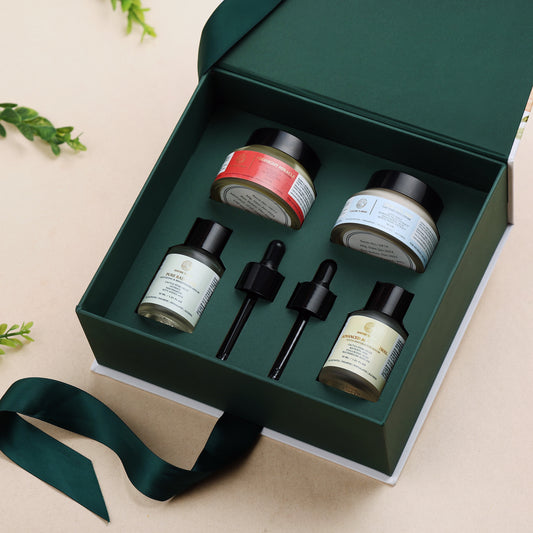 Nature's Kinn Brightening & Anti-Ageing Skincare Gift Set – Combo of 4: Face Cream, Night Cream, Face Brightening Serum & Anti-Ageing Serum