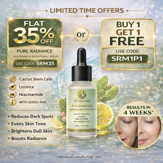 Nature’s Kinn Pure Radiance Brightening Serum – 35% OFF | Niacinamide, Licorice & AHA (30ml)