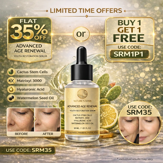 Nature’s Kinn Advanced Age Renewal Serum – Anti-Ageing | Matrixyl 3000 & Hyaluronic Acid (30ml)